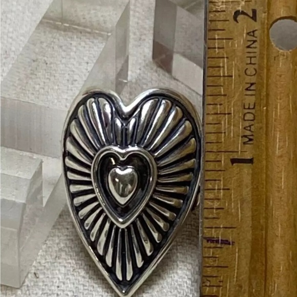 Carolyn Pollack sterling silver Heart shaped ring Size 7 - Picture 6 of 8